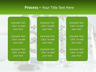 A Microscope And Some Plants On A Table PowerPoint Template