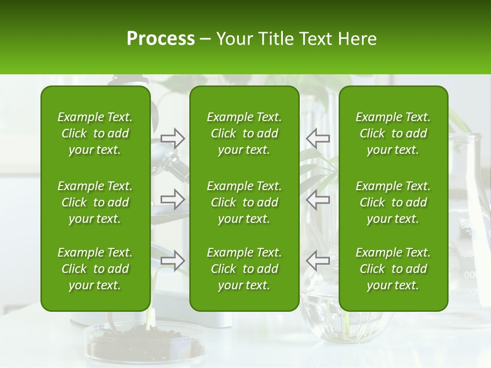 A Microscope And Some Plants On A Table PowerPoint Template
