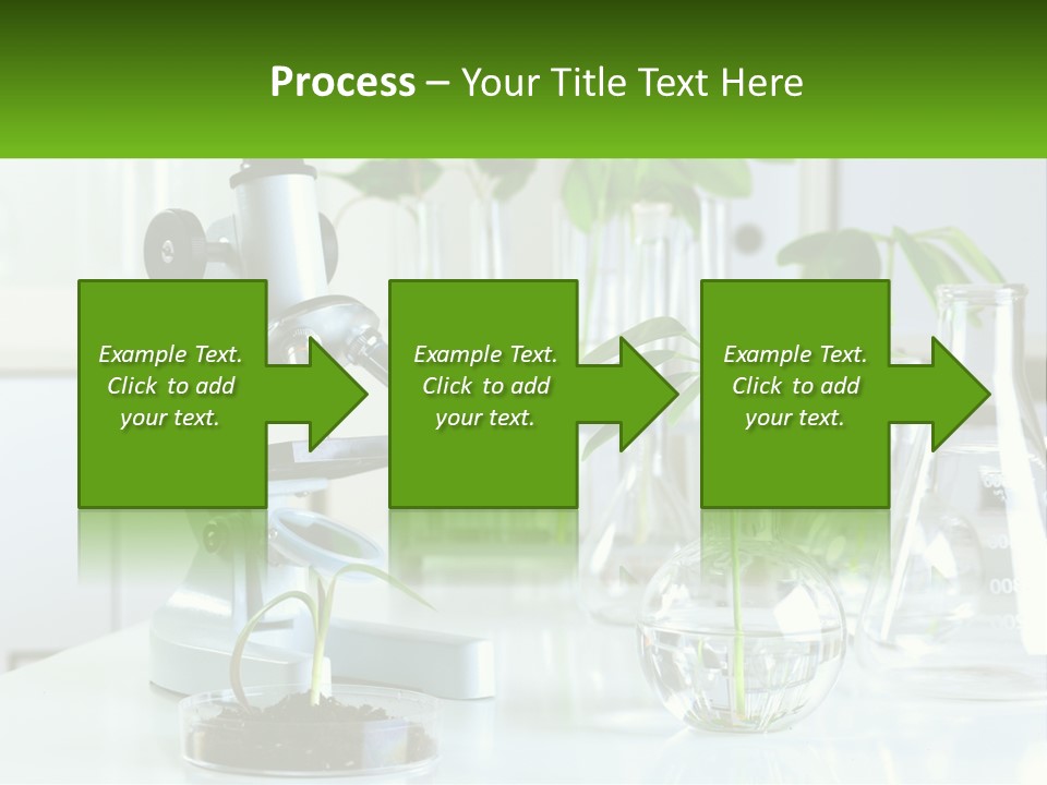 A Microscope And Some Plants On A Table PowerPoint Template