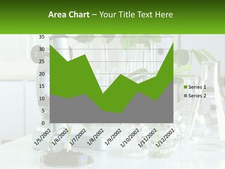 A Microscope And Some Plants On A Table PowerPoint Template