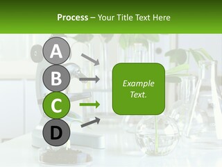 A Microscope And Some Plants On A Table PowerPoint Template