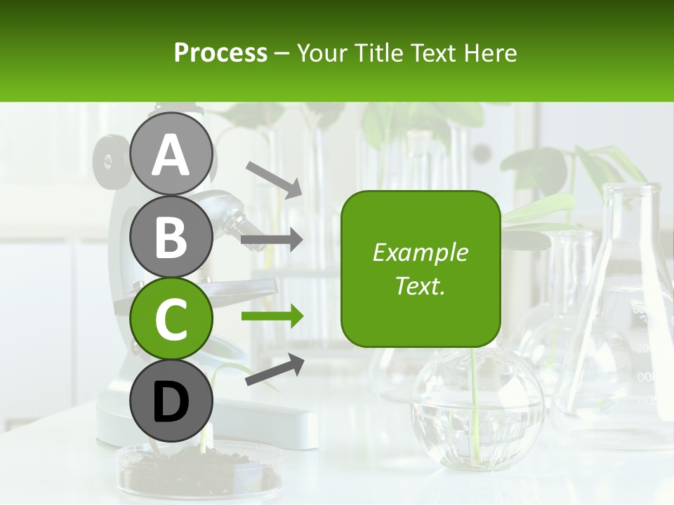 A Microscope And Some Plants On A Table PowerPoint Template