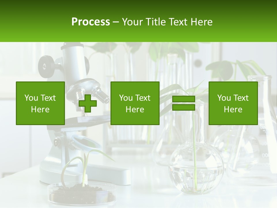 A Microscope And Some Plants On A Table PowerPoint Template
