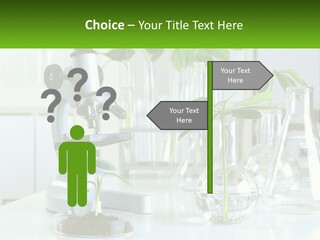 A Microscope And Some Plants On A Table PowerPoint Template