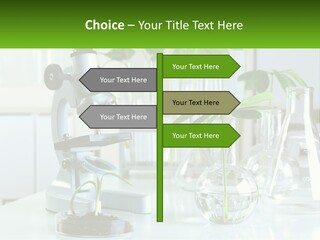 A Microscope And Some Plants On A Table PowerPoint Template