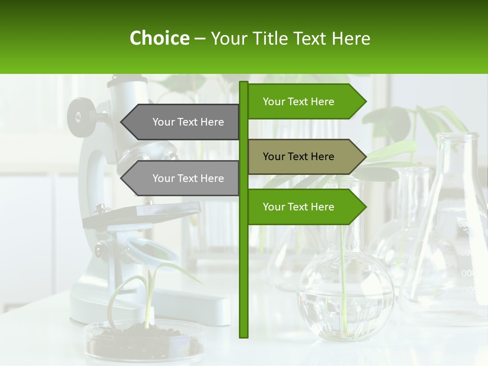A Microscope And Some Plants On A Table PowerPoint Template
