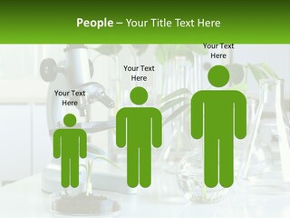 A Microscope And Some Plants On A Table PowerPoint Template