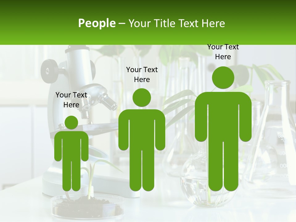 A Microscope And Some Plants On A Table PowerPoint Template