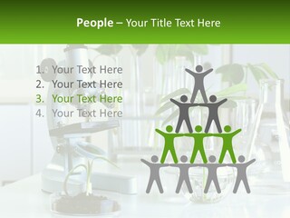 A Microscope And Some Plants On A Table PowerPoint Template