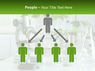 A Microscope And Some Plants On A Table PowerPoint Template