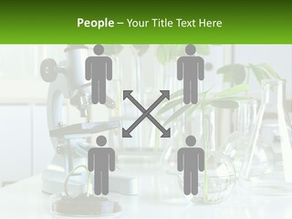 A Microscope And Some Plants On A Table PowerPoint Template