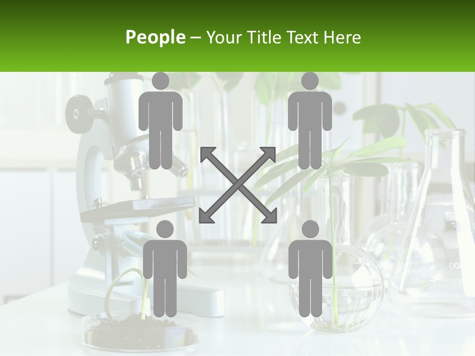 A Microscope And Some Plants On A Table PowerPoint Template