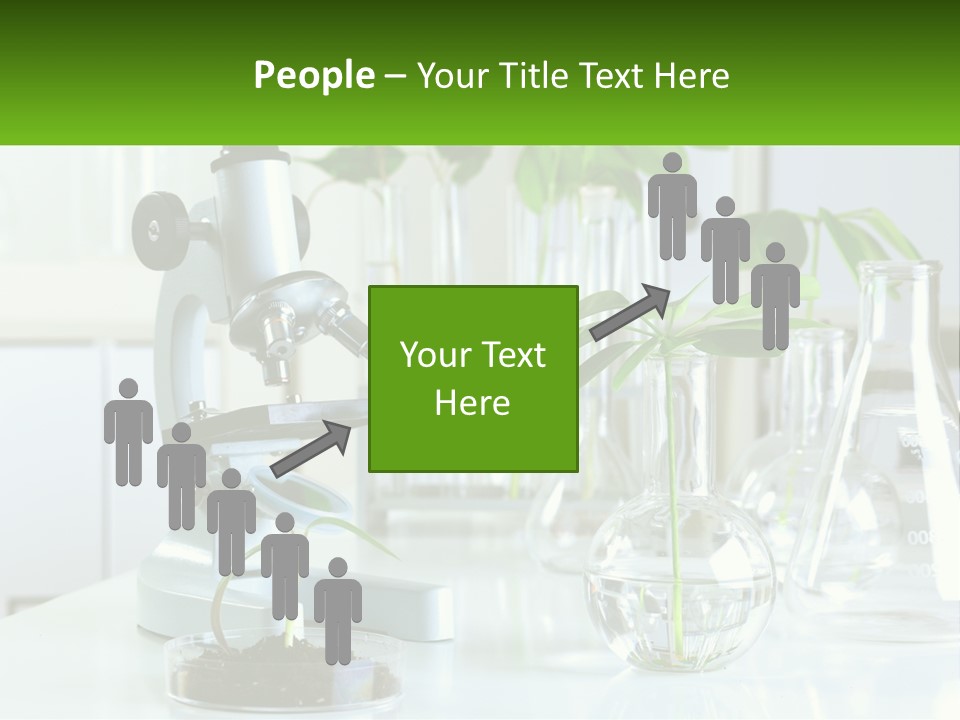 A Microscope And Some Plants On A Table PowerPoint Template
