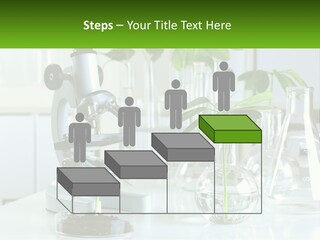 A Microscope And Some Plants On A Table PowerPoint Template