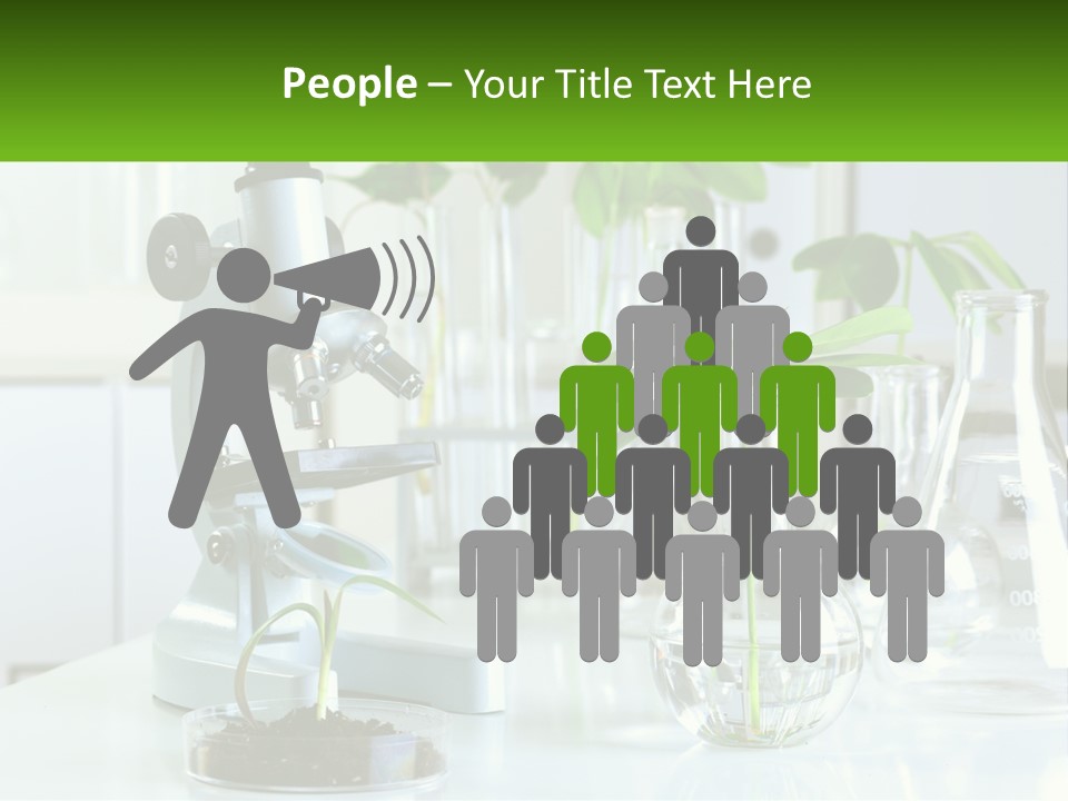 A Microscope And Some Plants On A Table PowerPoint Template