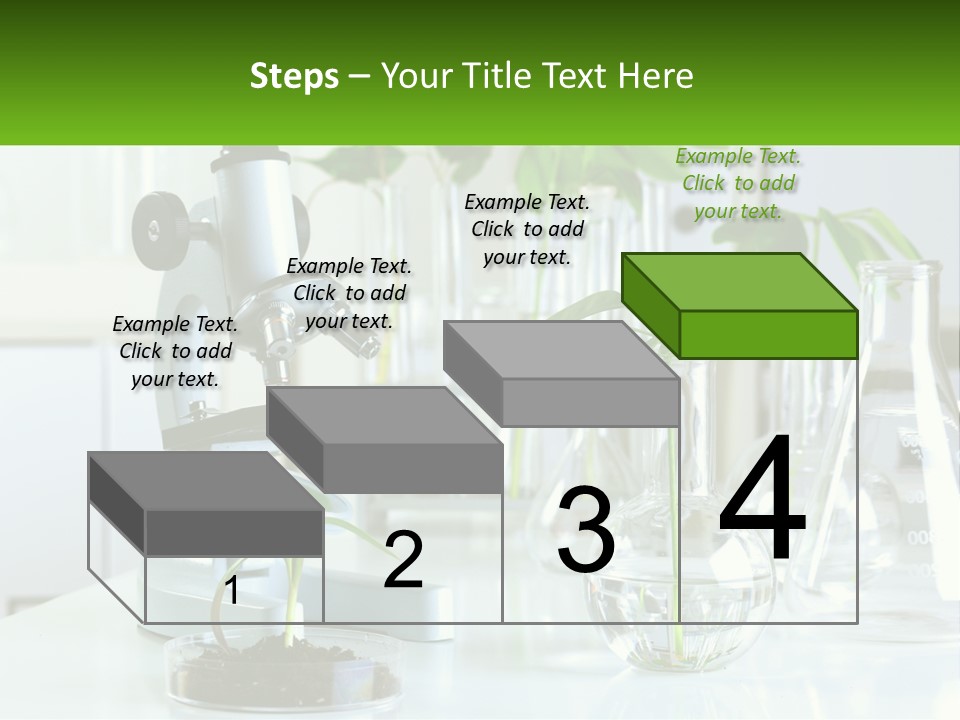 A Microscope And Some Plants On A Table PowerPoint Template