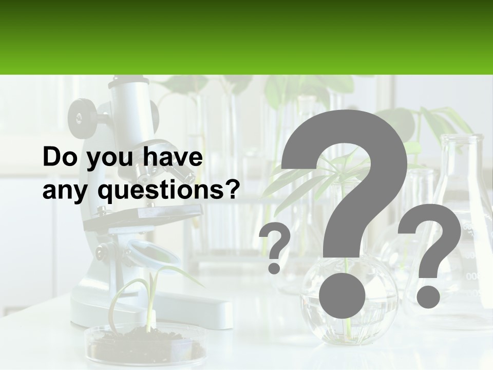 A Microscope And Some Plants On A Table PowerPoint Template