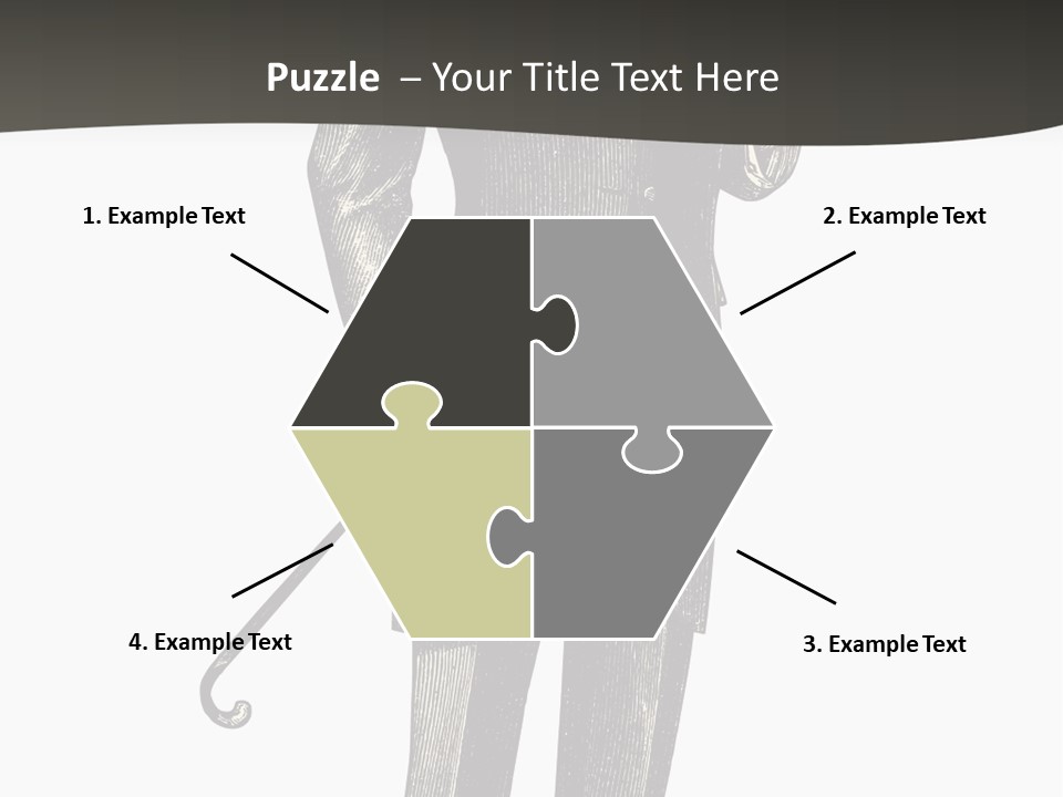 A Man In A Suit And Top Hat Is Holding A Cane PowerPoint Template