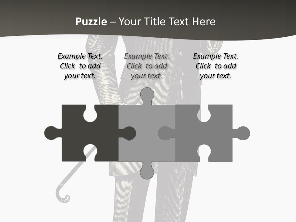 A Man In A Suit And Top Hat Is Holding A Cane PowerPoint Template