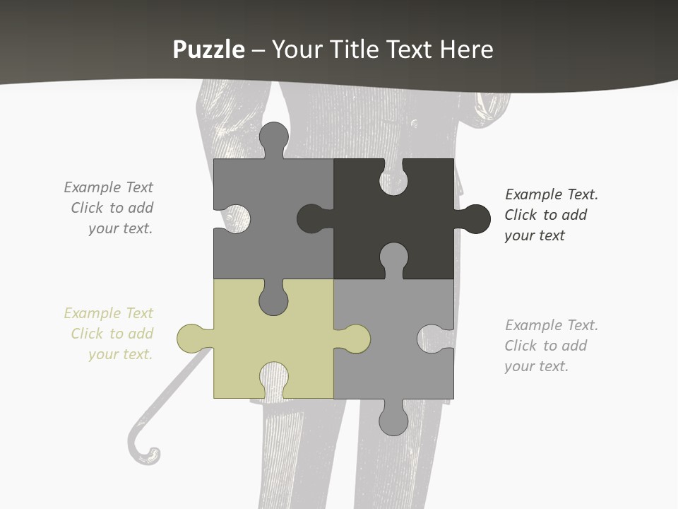 A Man In A Suit And Top Hat Is Holding A Cane PowerPoint Template