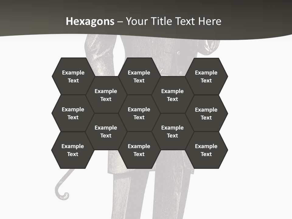 A Man In A Suit And Top Hat Is Holding A Cane PowerPoint Template