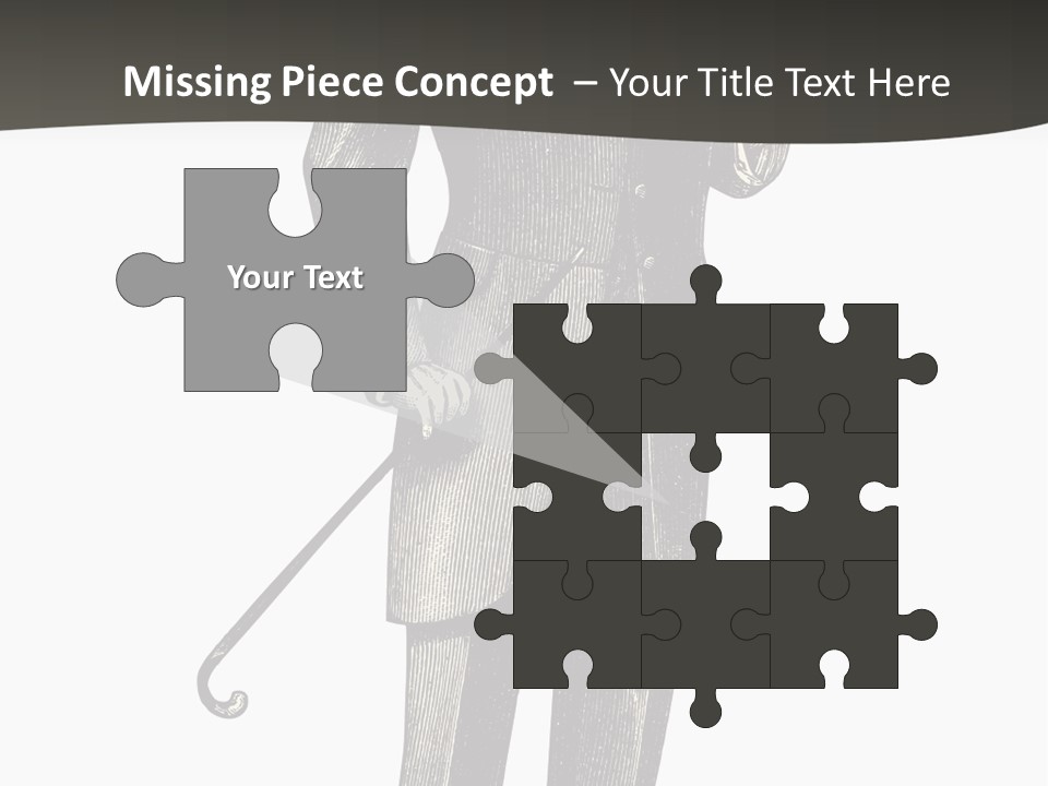 A Man In A Suit And Top Hat Is Holding A Cane PowerPoint Template