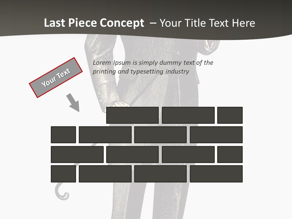 A Man In A Suit And Top Hat Is Holding A Cane PowerPoint Template