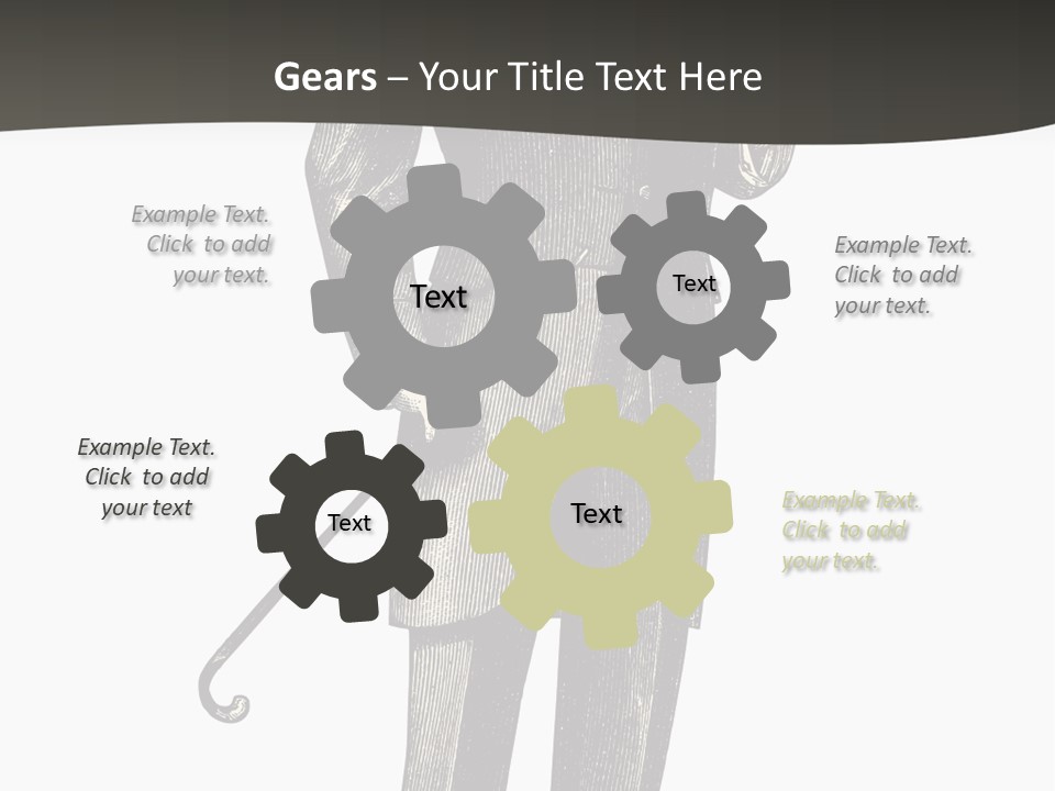 A Man In A Suit And Top Hat Is Holding A Cane PowerPoint Template