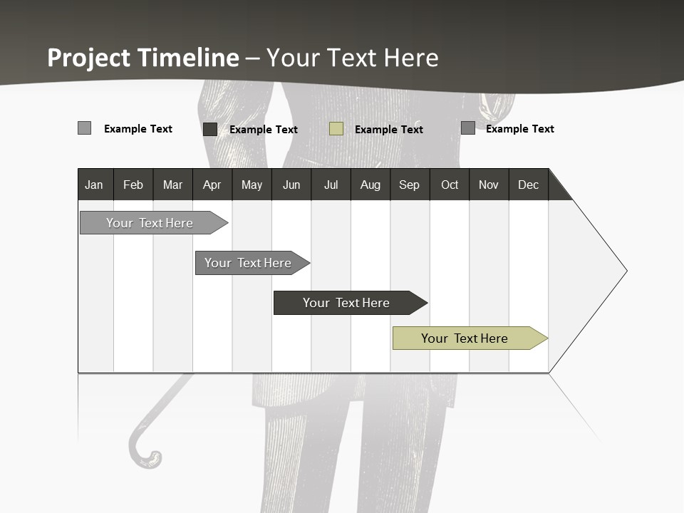 A Man In A Suit And Top Hat Is Holding A Cane PowerPoint Template