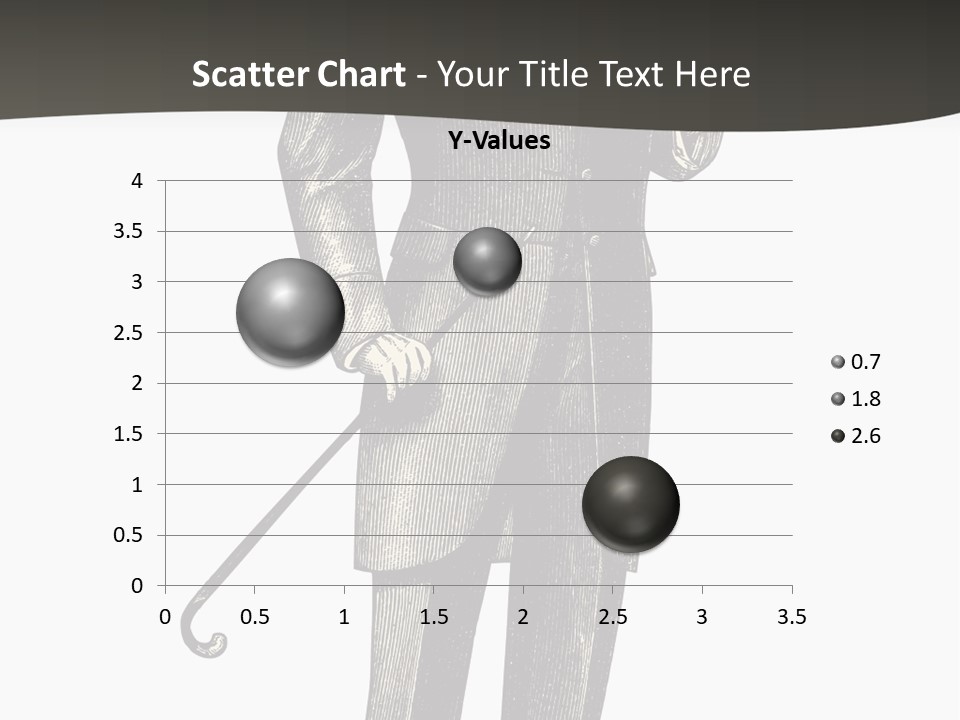 A Man In A Suit And Top Hat Is Holding A Cane PowerPoint Template