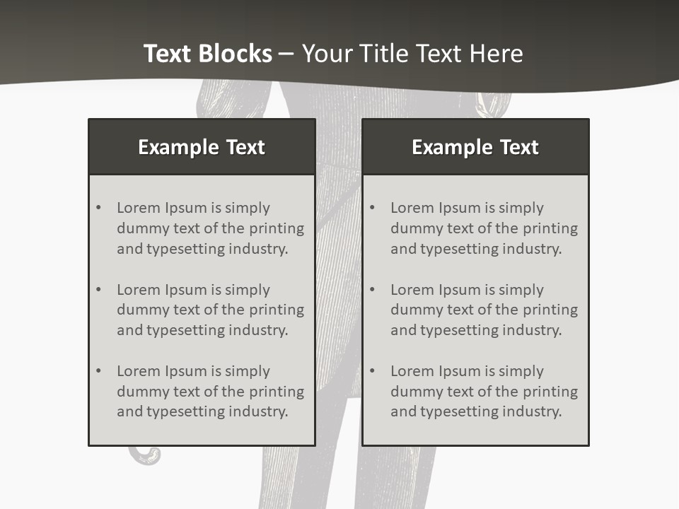 A Man In A Suit And Top Hat Is Holding A Cane PowerPoint Template