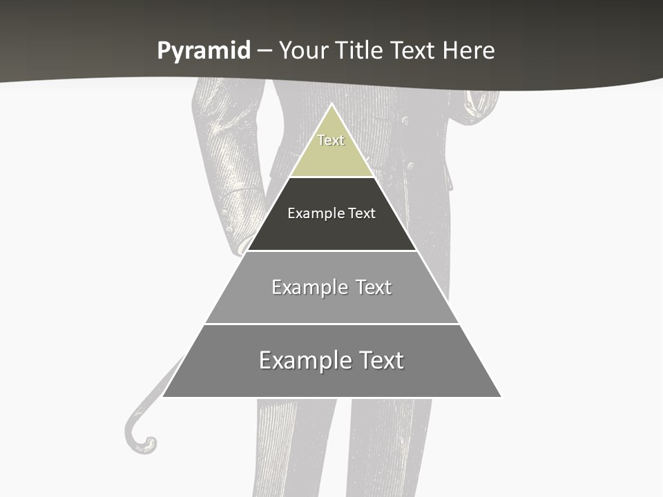 A Man In A Suit And Top Hat Is Holding A Cane PowerPoint Template