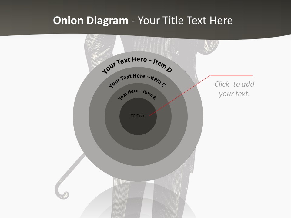 A Man In A Suit And Top Hat Is Holding A Cane PowerPoint Template