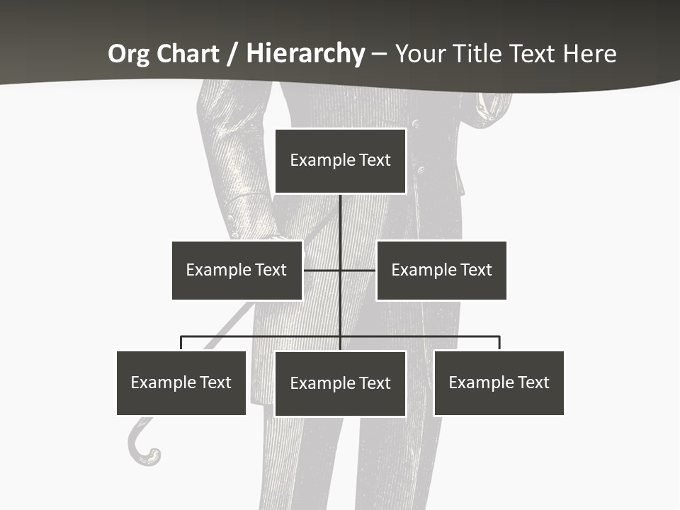 A Man In A Suit And Top Hat Is Holding A Cane PowerPoint Template