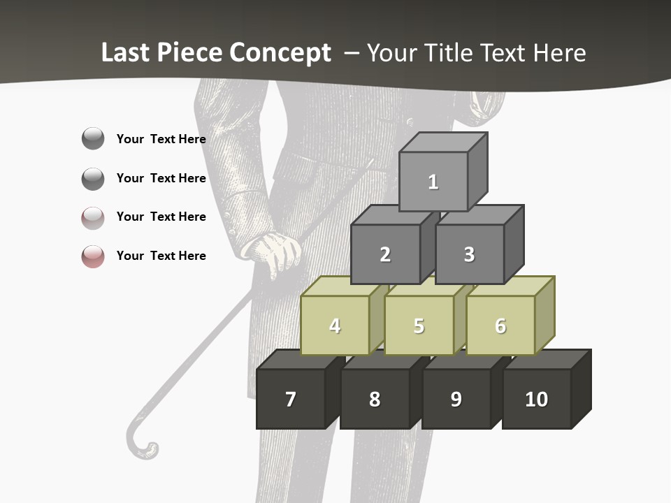 A Man In A Suit And Top Hat Is Holding A Cane PowerPoint Template