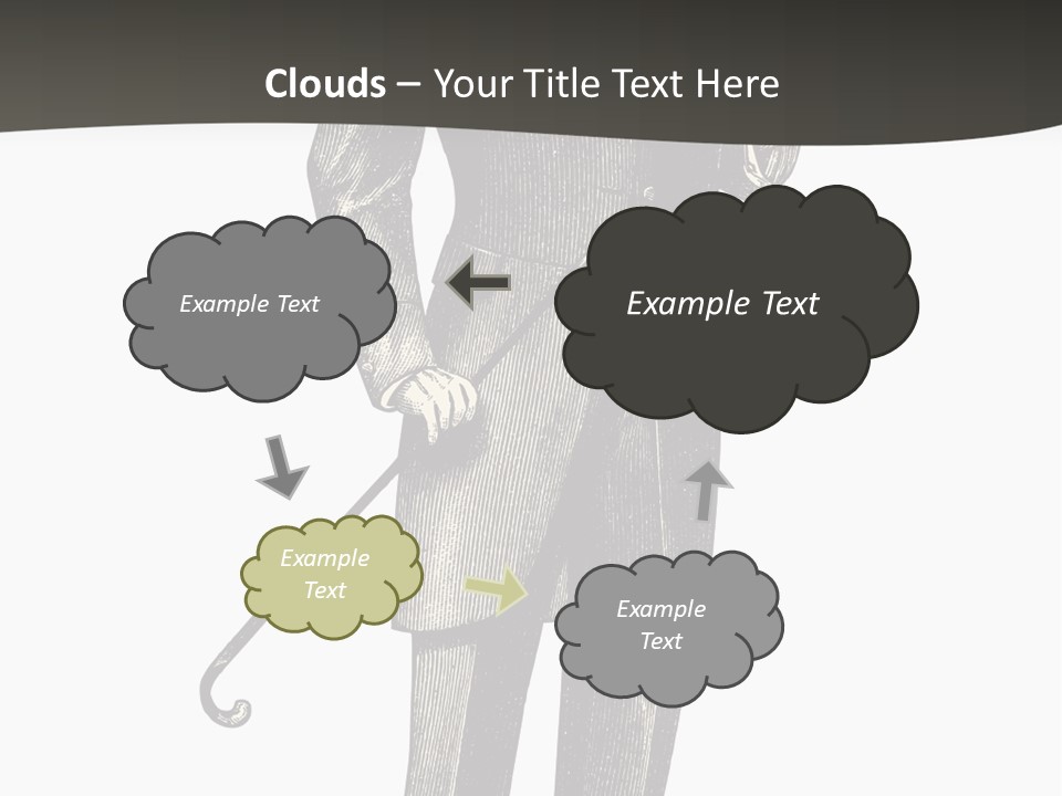 A Man In A Suit And Top Hat Is Holding A Cane PowerPoint Template