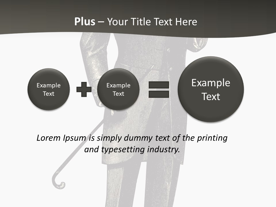 A Man In A Suit And Top Hat Is Holding A Cane PowerPoint Template