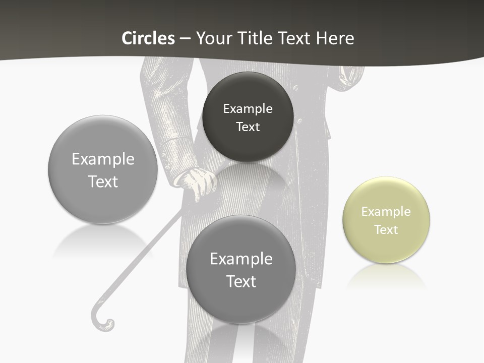 A Man In A Suit And Top Hat Is Holding A Cane PowerPoint Template