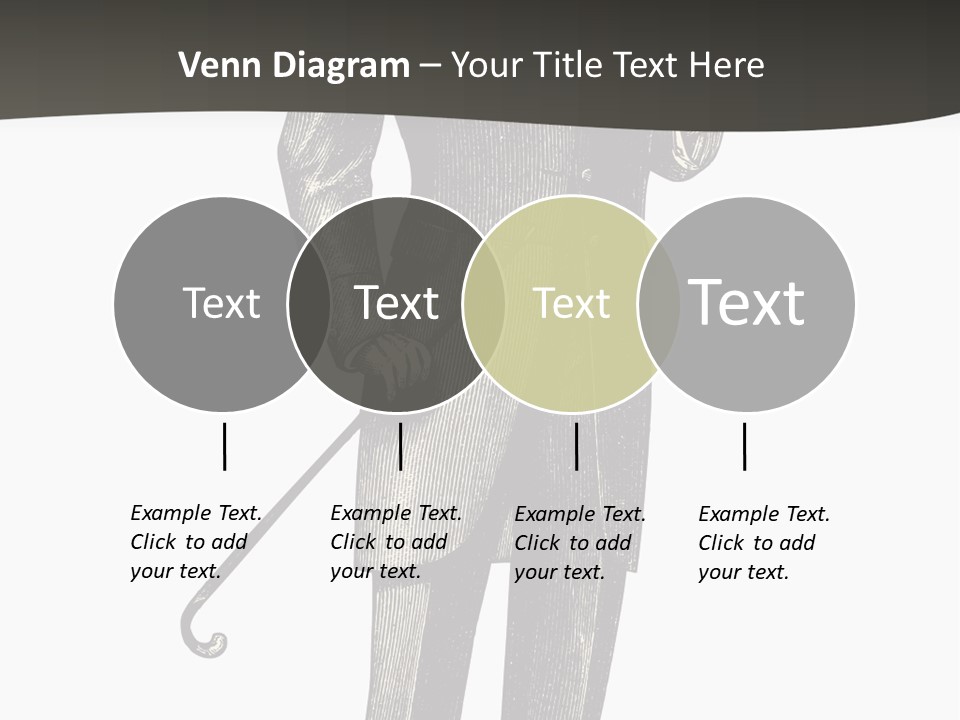 A Man In A Suit And Top Hat Is Holding A Cane PowerPoint Template