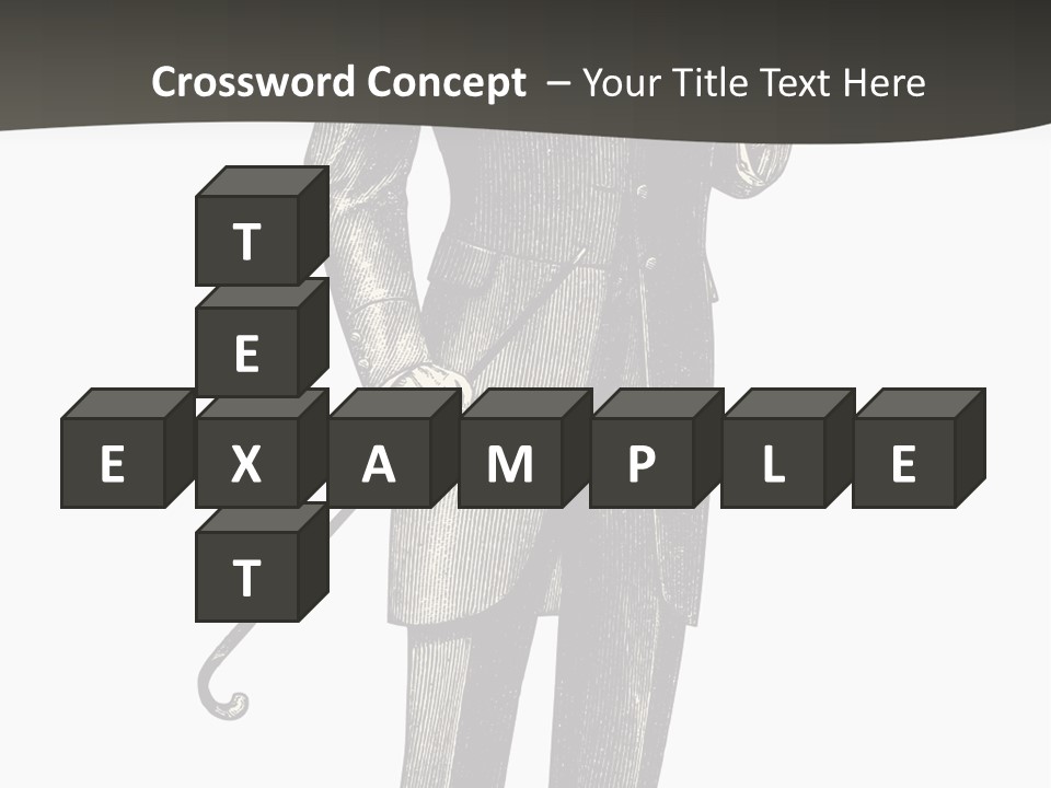 A Man In A Suit And Top Hat Is Holding A Cane PowerPoint Template