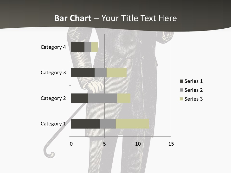 A Man In A Suit And Top Hat Is Holding A Cane PowerPoint Template