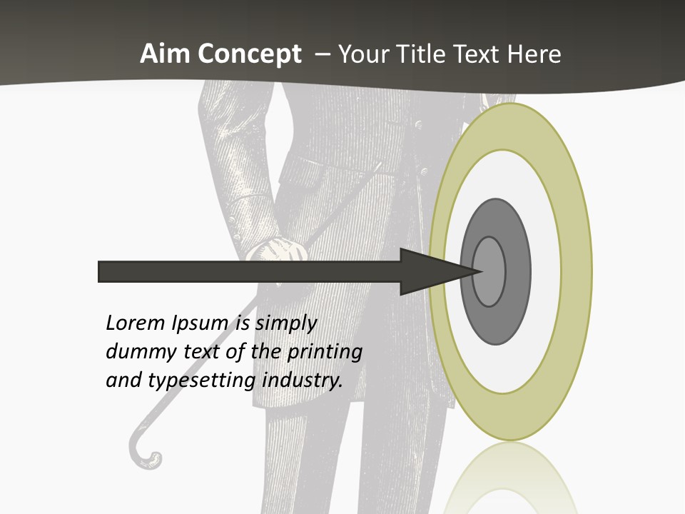 A Man In A Suit And Top Hat Is Holding A Cane PowerPoint Template
