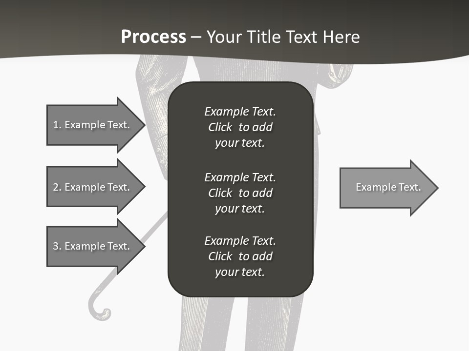 A Man In A Suit And Top Hat Is Holding A Cane PowerPoint Template