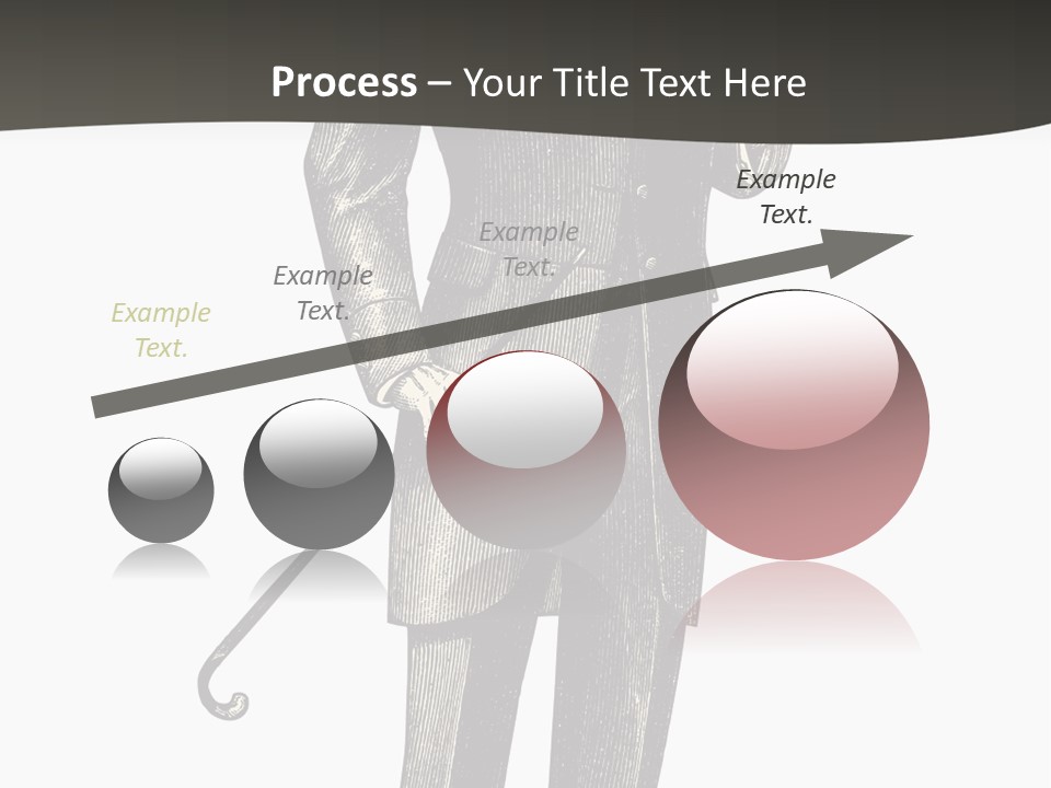 A Man In A Suit And Top Hat Is Holding A Cane PowerPoint Template