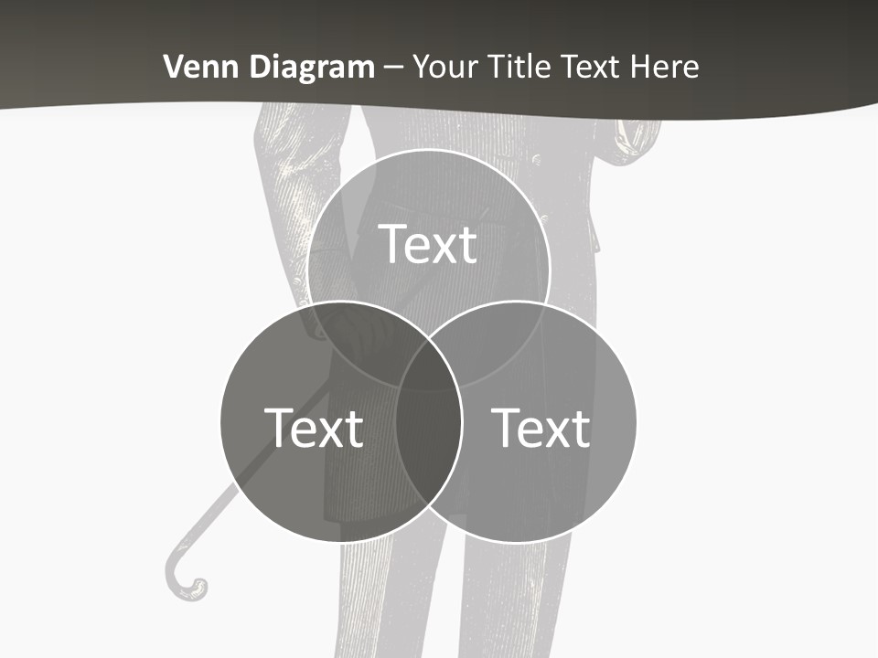 A Man In A Suit And Top Hat Is Holding A Cane PowerPoint Template