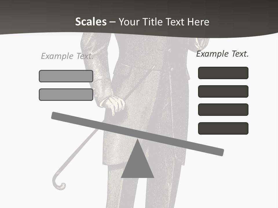 A Man In A Suit And Top Hat Is Holding A Cane PowerPoint Template