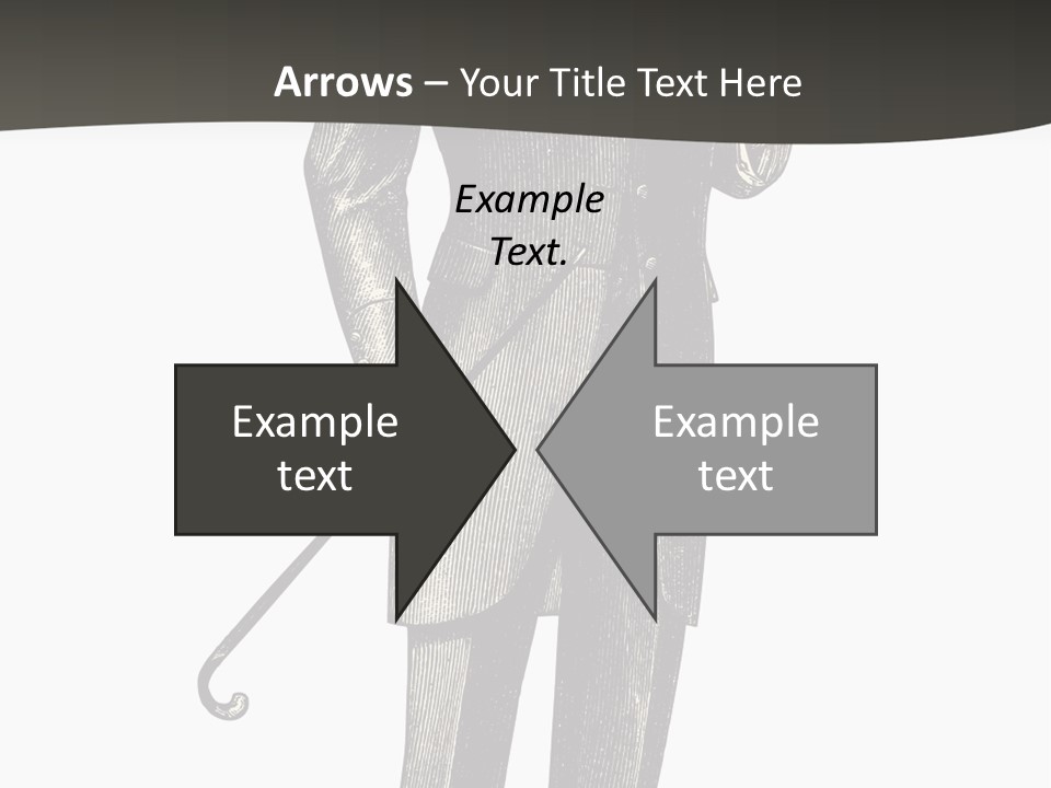 A Man In A Suit And Top Hat Is Holding A Cane PowerPoint Template