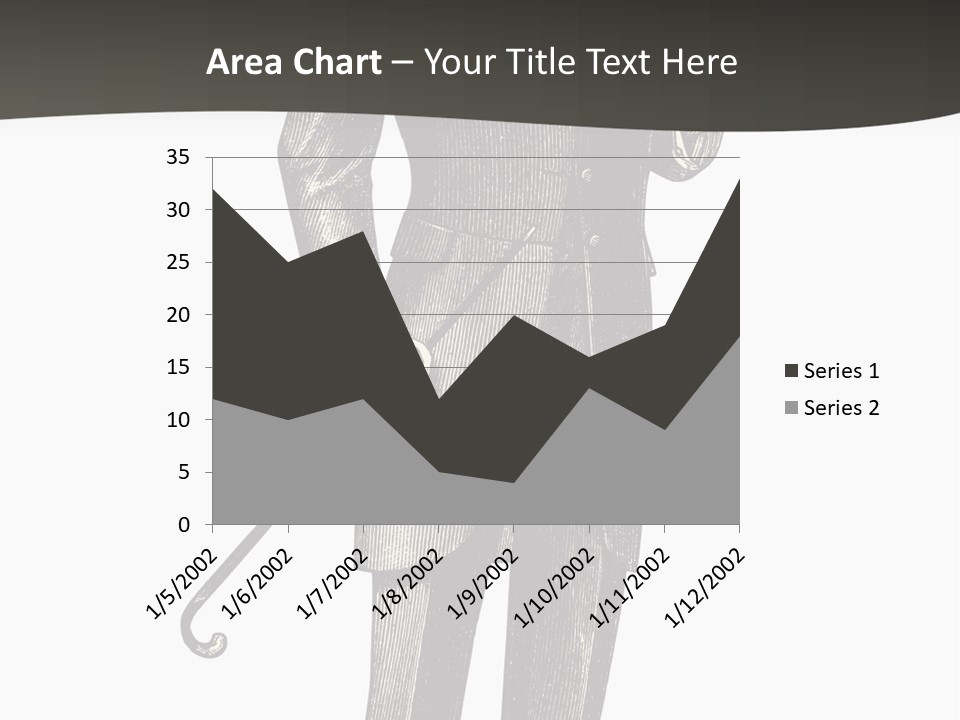 A Man In A Suit And Top Hat Is Holding A Cane PowerPoint Template