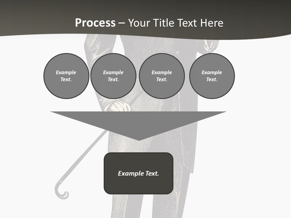 A Man In A Suit And Top Hat Is Holding A Cane PowerPoint Template