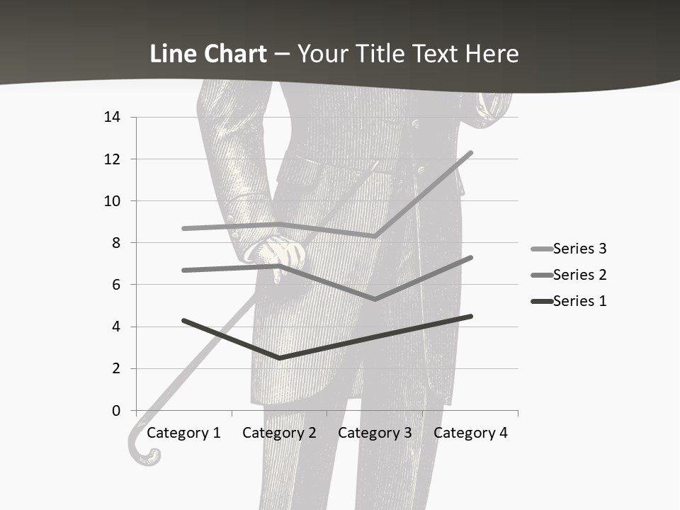 A Man In A Suit And Top Hat Is Holding A Cane PowerPoint Template